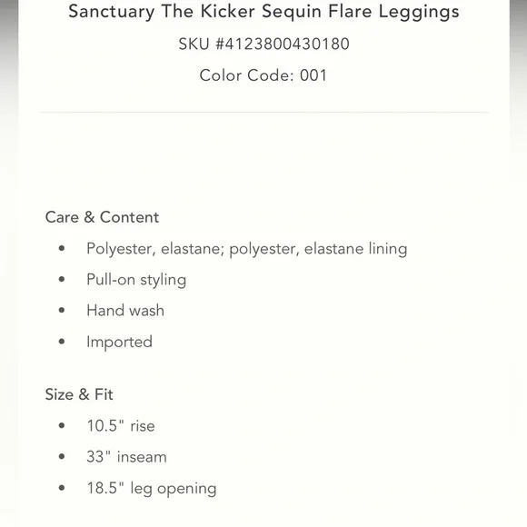 Anthropologie NWT Sz SM lined sequin leggings/pants; sold out, top rated @anthro - Picture 11 of 16